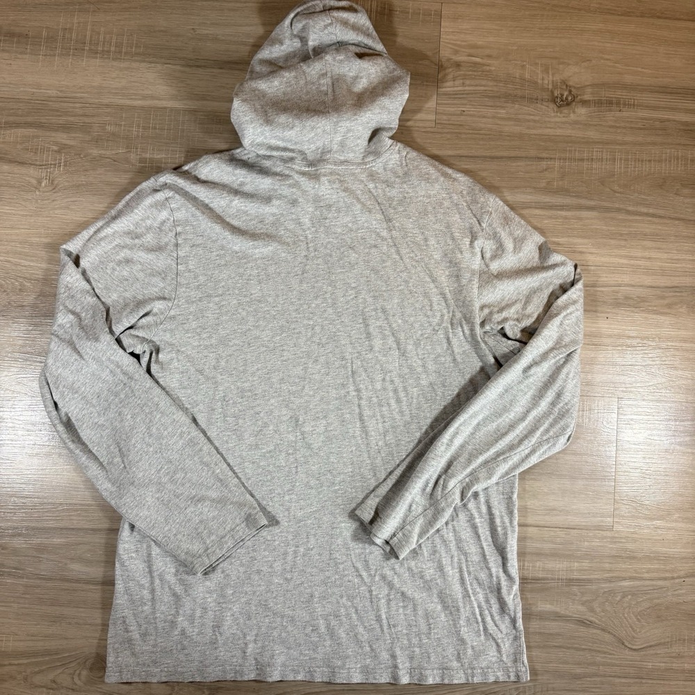 Polo Ralph‎ Lauren Mens Medium Long Sleeve T-Shirt Hoodie Gray Hooded Logo - Picture 3 of 6